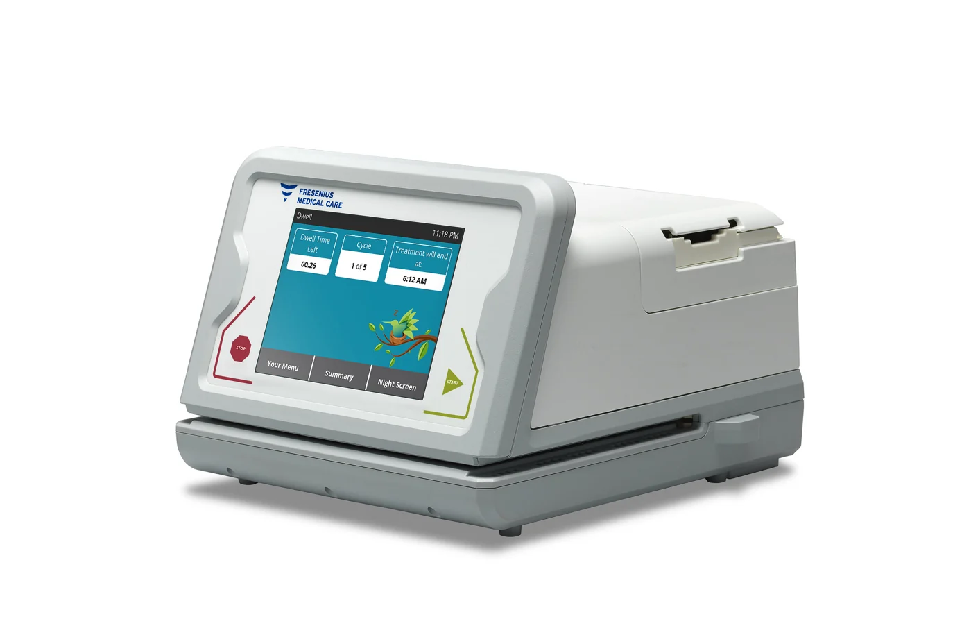 Three-quarter front view of the VersiPD Cycler System from the Fresenius product press release